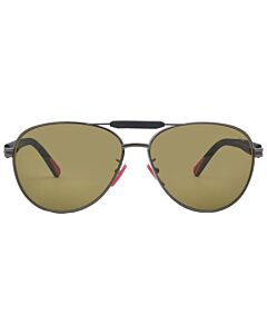 Moncler Steller 62 mm Shiny Gunmetal/Black Sunglasses