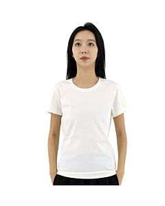Moncler Total White Cotton Basic T-Shirt