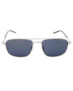 Montblanc 56 mm Silver Sunglasses