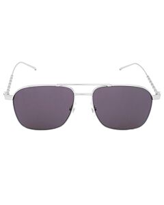 MontBlanc 58 mm Silver Sunglasses