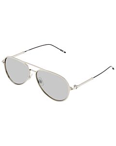 Montblanc 59 mm Silver Sunglasses