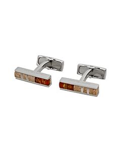 Montblanc Deco Cuff Links with Wood and Amber Inlays 111333