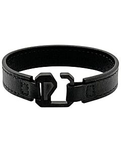 Montblanc-Extreme-Black-Leather-Bracelet,-Size-63