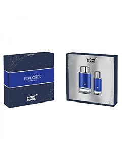 MontBlanc Men's Explorer Ultra Blue Gift Set Fragrances 3386460128049