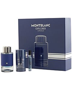 Montblanc Men's Explorer Ultra Blue Gift Set Fragrances 3386460130561
