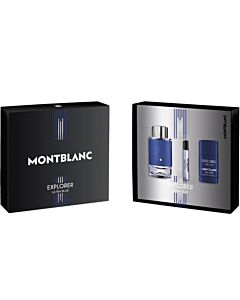 MontBlanc Men's Explorer Ultra Blue Gift Set Fragrances 3386460138017