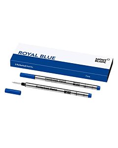 MontBlanc Royal Blue 2 Rollerball Refills - Fine