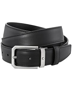 Montblanc Trapeze Brushed Stainless Steel Matte Black Belt