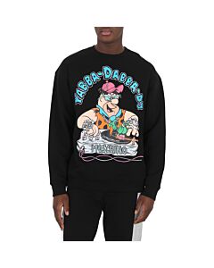 Moschino Black Flintstones Print Cotton Sweatshirt