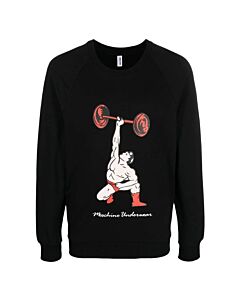 Moschino Black Graphic Print Cotton Sweatshirt