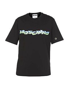 Moschino Black Logo Print Regular T-Shirt