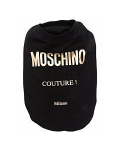 Moschino Black Pets Capsule Logo Print Dog T-Shirt