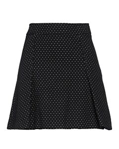 Moschino Black Polka-Dot Tweed Mini Skirt, Brand Size 38 (US Size 4)