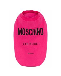 Moschino Fuschia Pets Capsule Logo-Print Dog Sweater Vest