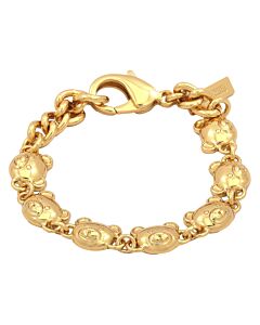 Moschino Gold Teddy Bear Chain Bracelet