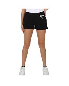 Moschino Ladies Fantasy Print Black Cotton Shorts, Brand Size 36 (US Size 2)