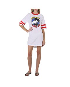 Moschino Ladies Mickey Rat Print Shirt Dress