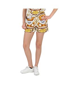 Moschino Ladies Multicolor All-Over Teddy Printed Shorts, Brand Size 36 (US Size 2)
