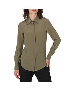 Moschino Ladies Olive Button Down Blouse, Brand Size 36 (US Size 2)