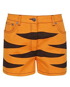Moschino Ladies Orange Year Of The Tiger Shorts