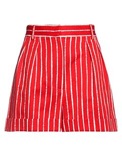Moschino Ladies Red Striped Mini Shorts, Brand Size 38 (US Size 4)