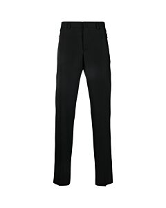 Moschino Men's Black Mid-Rise Slim-Cut Trousers, Brand Size 48 (Waist Size 32)