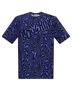 Moschino Moire-Effect Print Cotton T-Shirt