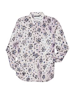 Moschino Multi Printed Long-Sleeved Shirt, Brand Size 38 (Neck Size 15")