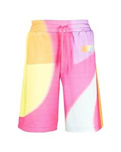 Moschino Multi Rainbow Print Cotton Sweat Shorts