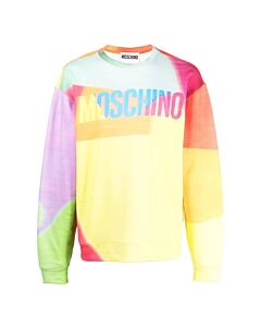 Moschino Projection Print Logo Colorblock Sweatshirt