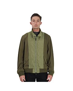 Mostly Heard Rarely Seen Men's Amry Green Meshed-up Bomber Jacket