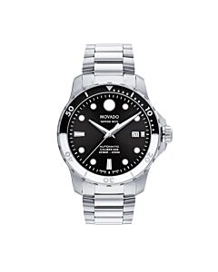 Men's Series 800 Stainless Steel Link Black Dial Watch