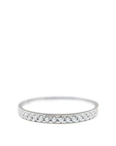 New J Collection Fine Jewellery Ring W / Diamond17 Rddi 0.20 Ct18kw 2.02 Gm 18kt White Gold Silver