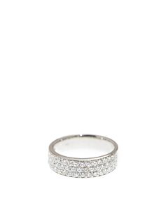 New J Collection Fine Jewellery Ring W / Diamond47 Rddi 0.92 Ct18kw 5.81 Gm 18kt White Gold Silver