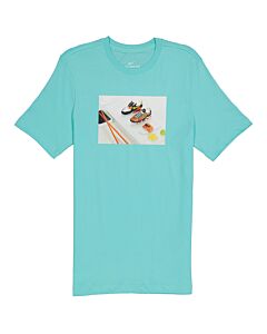 Nike Light Blue Sportswear Graphic Print Cotton T-shirt