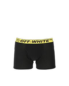 Off-White Men's Black / Yellow Industrial Tape Boxer Shorts