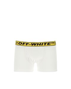 Off-White Men's White / Yellow Industrial Tape Boxer Shorts