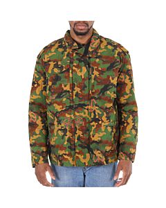 Off-White Multicolor Camouflage Padded Field Jacket
