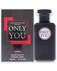 Only You Black by New Brand for Men - 3.3 oz EDT Spray