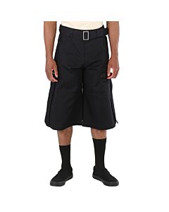 Palm Angels Black Side Tape Buckle Shorts