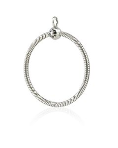 Pandora Moments Large O Pendant In Sterling Silver