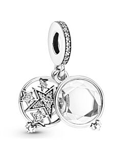 Pandora Sterling Silver Double Dangle Magnified Star Charm