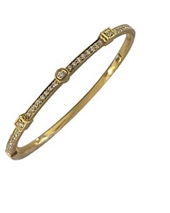 Penny Preville Ladies Diamond Bangle in Yellow Gold - B3003G