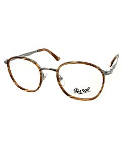 Persol 50 mm Gunmetal Havana Eyeglass Frames