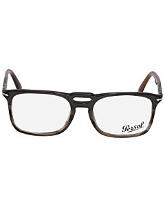 Persol 52 mm Black;Striped Grey Eyeglass Frames