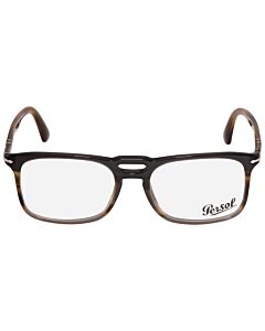 Persol 54 mm Black;Striped Grey Eyeglass Frames