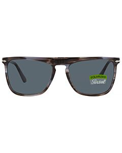 Persol 56 mm Striped Blue Sunglasses