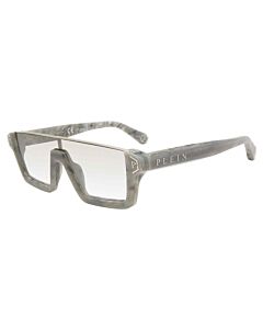 Philipp Plein 98 mm Striped Grey Sunglasses
