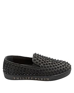 Philipp Plein Black Star Studs Slip-on Shoes