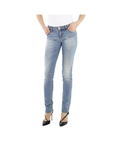 Philipp Plein Ladies Denim Limonium Slim Flit Jeans